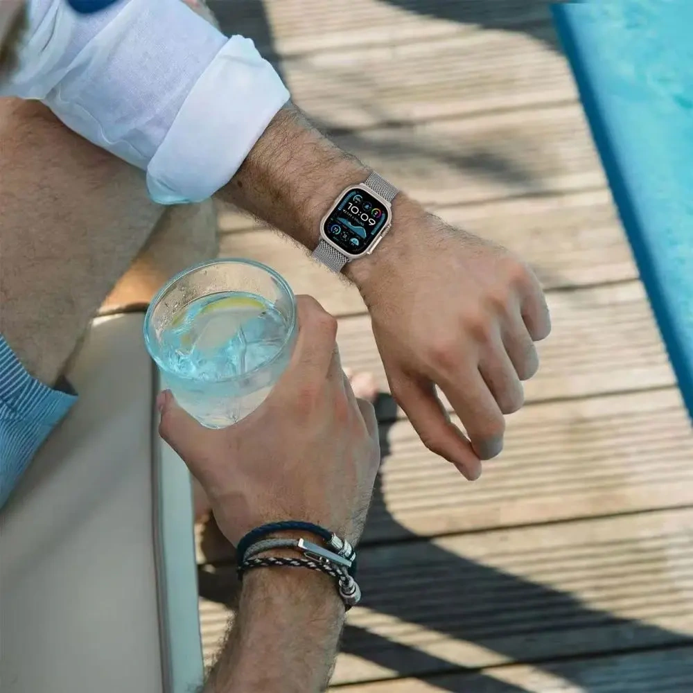 Bransoleta Tech-Protect Milano Apple Watch 6 / 7 / 8 / 9 / 10 / SE / Ultra 1 / 2 44/45/46/49mm Silver