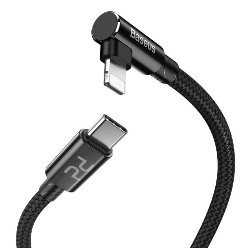 Kup USB-C to Lightning PD sarokkábel Baseus MVP Elbow, 18W, 2m (fekete) - BSU1207BLK - {ean13} - Sklep Home Screen