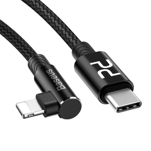 Kup USB-C to Lightning PD sarokkábel Baseus MVP Elbow, 18W, 2m (fekete) - BSU1207BLK - {ean13} - Sklep Home Screen