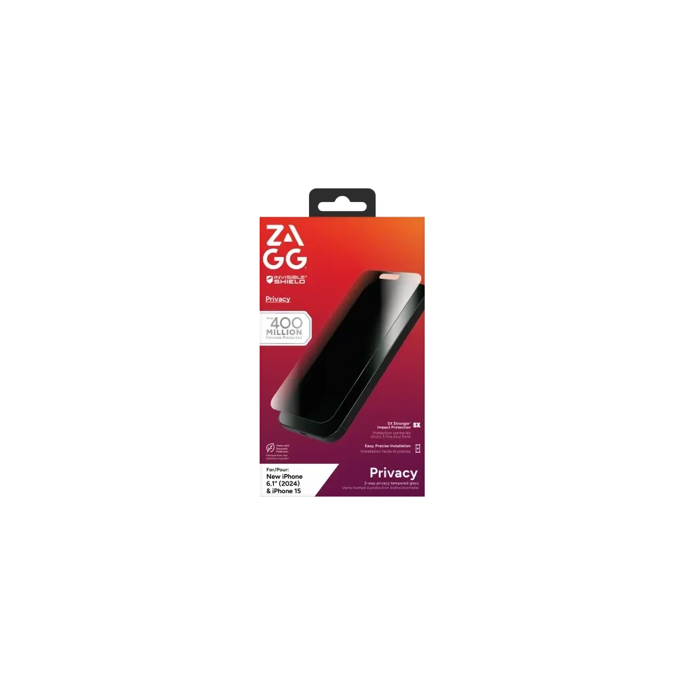 Szkło prywatyzujące ZAGG InvisibleShield Glass Elite Privacy Apple iPhone 15 / 16
