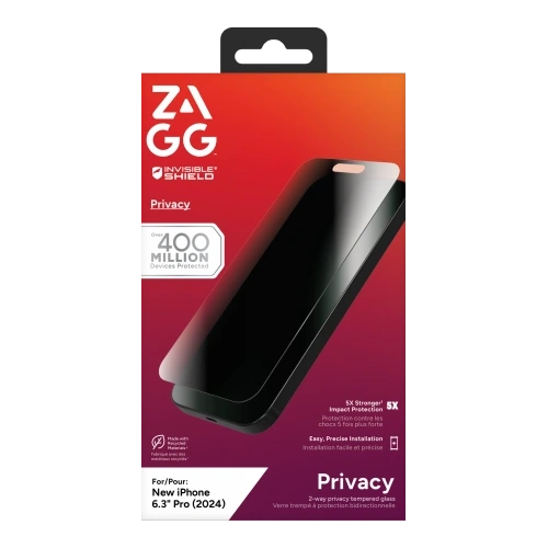 Kup Szkło prywatyzujące ZAGG InvisibleShield Glass Elite Privacy Apple iPhone 16 Pro - ZAG149 - {ean13} - Sklep Home Screen