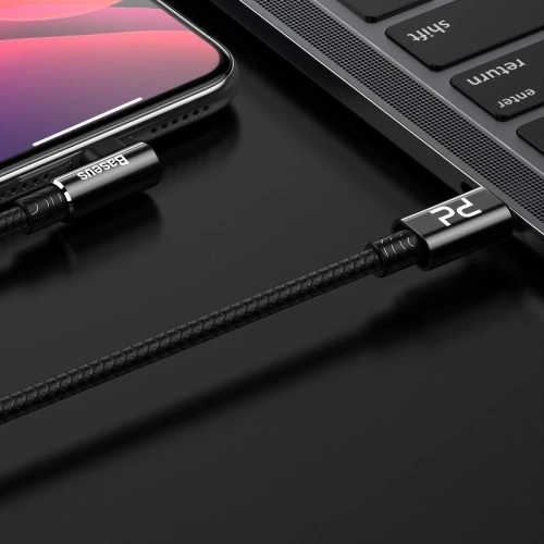 Kup USB-C to Lightning PD sarokkábel Baseus MVP Elbow, 18W, 2m (fekete) - BSU1207BLK - {ean13} - Sklep Home Screen