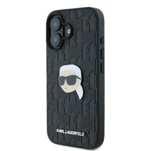 Kup Etui Karl Lagerfeld KLHCP16SPGKLKIPK Apple iPhone 16 hardcase Monogram Karl Head Pin černý/black - KLD21743 - {ean13} - Sklep Home Screen