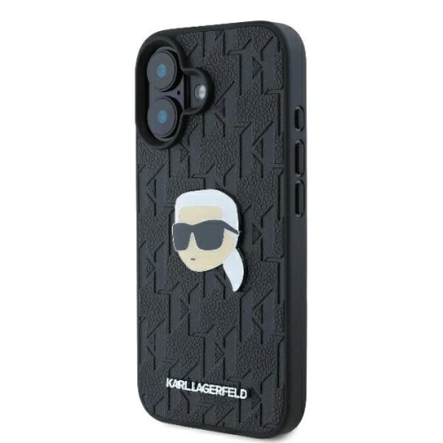 Kup Etui Karl Lagerfeld KLHCP16SPGKLKIPK Apple iPhone 16 hardcase Monogram Karl Head Pin czarny/black - KLD21743 - {ean13} - Sklep Home Screen