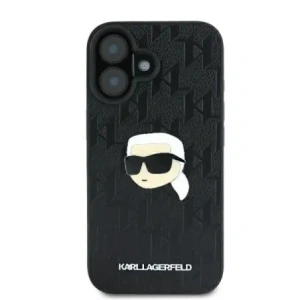 Kup Karl Lagerfeld KLHCP16SPGKLKIPK Apple iPhone 16 kemény tok Monogram Karl Head Pin fekete - KLD21743 - {ean13} - Sklep Home Screen