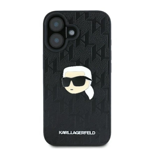 Buy Karl Lagerfeld KLHCP16SPGKLKIPK Apple iPhone 16 hardcase Monogram Karl Head Pin black - KLD21743 - {ean13} - Home Screen Store Europe
