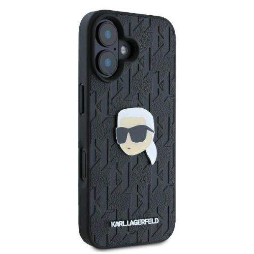 Kup Etui Karl Lagerfeld KLHCP16SPGKLKIPK Apple iPhone 16 hardcase Monogram Karl Head Pin czarny/black - KLD21743 - {ean13} - Sklep Home Screen