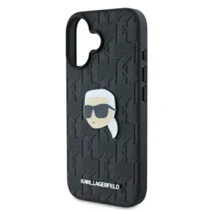 Kup Etui Karl Lagerfeld KLHCP16SPGKLKIPK Apple iPhone 16 hardcase Monogram Karl Head Pin černý/black - KLD21743 - {ean13} - Sklep Home Screen