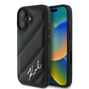 Karl Lagerfeld KLHCP16SPQDSMGK Apple iPhone 16 hardcase Quilted Signature black