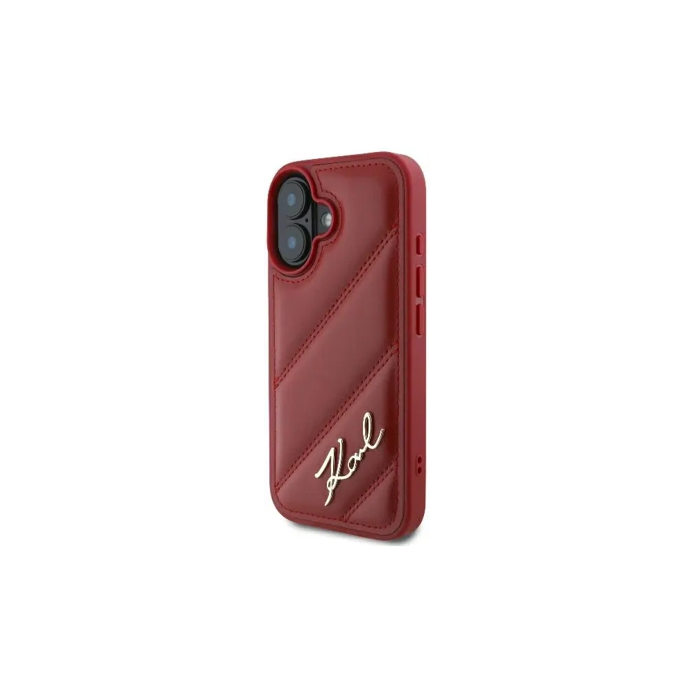 Etui Karl Lagerfeld KLHCP16SPQDSMGR Apple iPhone 16 hardcase Quilted Signature czerwony/red