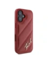 Buy Karl Lagerfeld KLHCP16SPQDSMGR Apple iPhone 16 hardcase Quilted Signature red - KLD21746 - {ean13} - Home Screen Store Europe