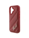 Buy Karl Lagerfeld KLHCP16SPQDSMGR Apple iPhone 16 hardcase Quilted Signature red - KLD21746 - {ean13} - Home Screen Store Europe