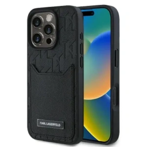 Kup Karl Lagerfeld KLHCP16XPGKHPRPK Apple iPhone 16 Pro Max Hardcase mit Kartenfächern Monogramm schwarz - KLD21747 - {ean13} - Sklep Home Screen