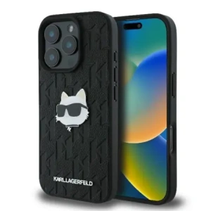 Kup Etui Karl Lagerfeld KLHCP16XPGKLCHPK Apple iPhone 16 Pro Max hardcase Monogram Choupette Head Pin černý/black - KLD21748 - {ean13} - Sklep Home Screen