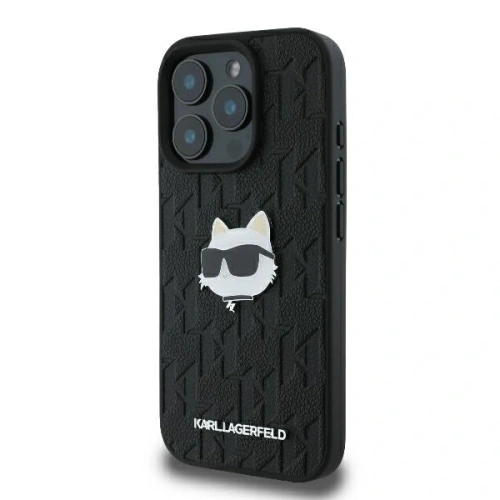 Kup Karl Lagerfeld KLHCP16XPGKLCHPK Apple iPhone 16 Pro Max Hartschale Monogram Choupette Head Pin schwarz - KLD21748 - {ean13} - Sklep Home Screen