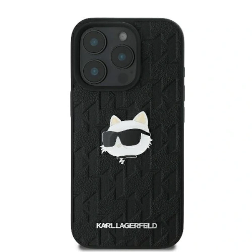 Kup Karl Lagerfeld KLHCP16XPGKLCHPK Apple iPhone 16 Pro Max Hartschale Monogram Choupette Head Pin schwarz - KLD21748 - {ean13} - Sklep Home Screen
