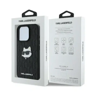 Kup Karl Lagerfeld KLHCP16XPGKLCHPK Apple iPhone 16 Pro Max Hartschale Monogram Choupette Head Pin schwarz - KLD21748 - {ean13} - Sklep Home Screen