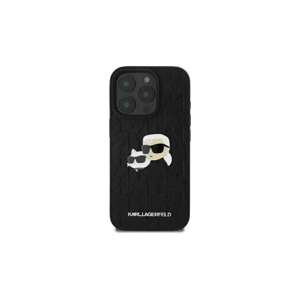 Etui Karl Lagerfeld KLHCP16XPGKLKCPK Apple iPhone 16 Pro Max hardcase Monogram Karl&Chaoupette Head Pin czarny/black