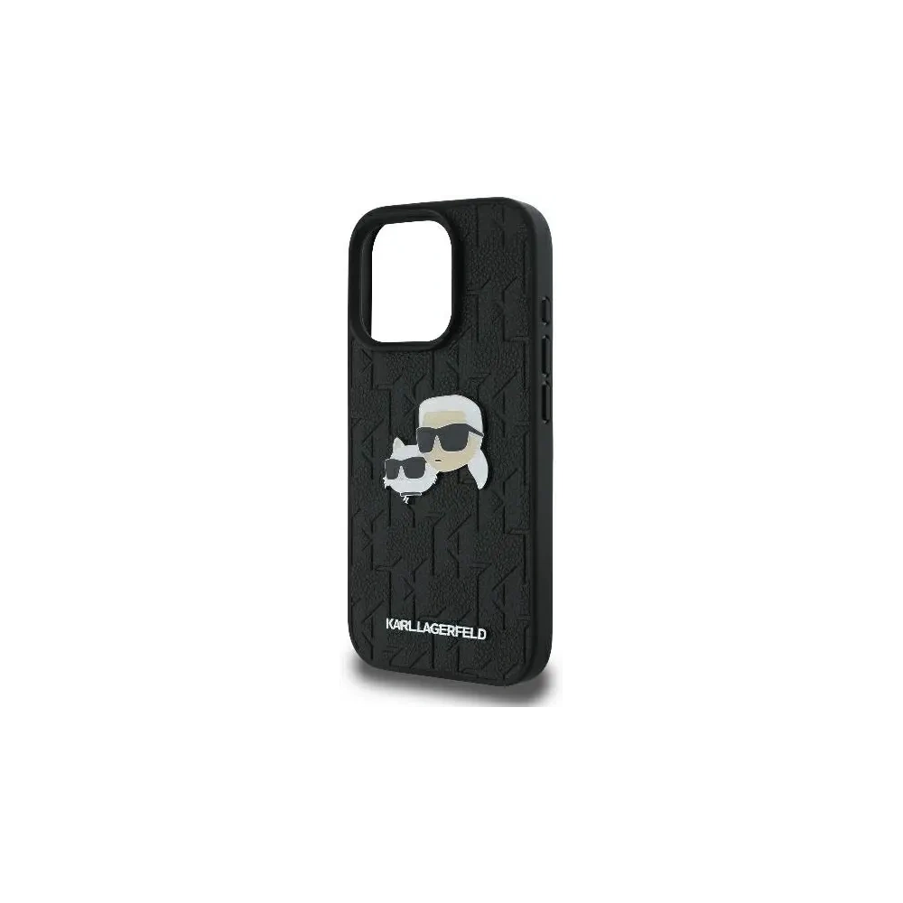 Etui Karl Lagerfeld KLHCP16XPGKLKCPK Apple iPhone 16 Pro Max hardcase Monogram Karl&Chaoupette Head Pin czarny/black