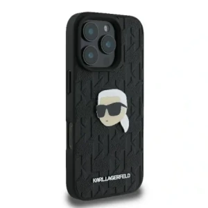 Kup Karl Lagerfeld KLHCP16XPGKLKIPK Apple iPhone 16 Pro Max kemény tok Monogram Karl Head Pin fekete - KLD21750 - {ean13} - Sklep Home Screen