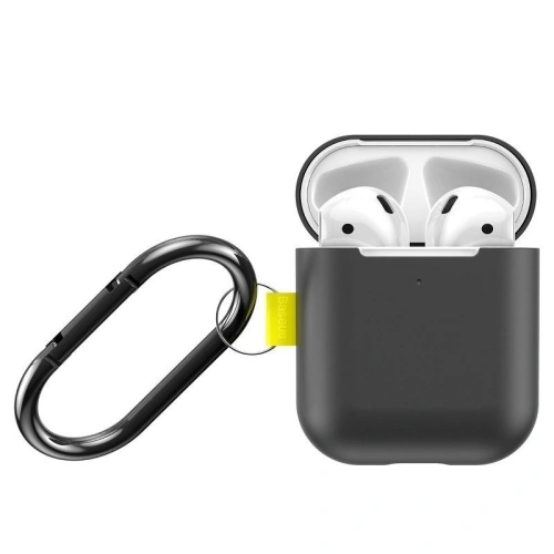 Kup Baseus Apple Tasche Let's go Woven Label Haken AirPods 1/2 Grau Gelb - BSU1218GRY - {ean13} - Sklep Home Screen