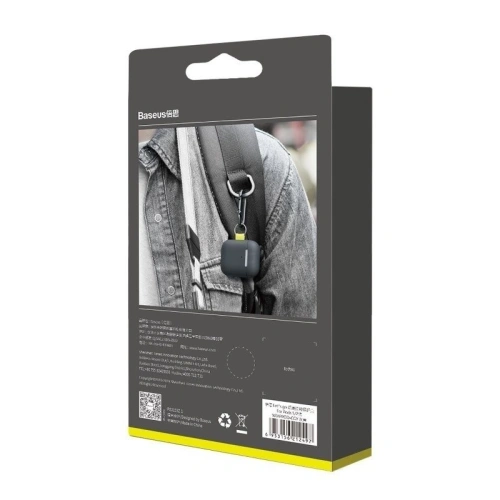 Buy Baseus Let's go Woven Label Hook Protective Case For Apple AirPods 1/2 Generation grey&yellow - BSU1218GRY - {ean13} - Home Screen Store Europe