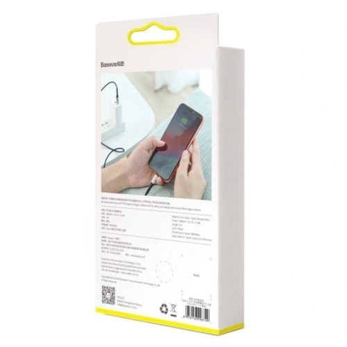 Buy Baseus Horizontal Data Cable Type-C to iP PD 18W 2m Black - BSU1219BLK - {ean13} - Home Screen Store Europe