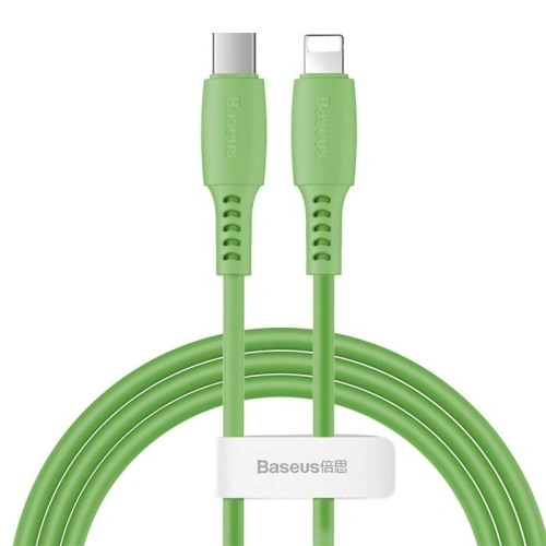 Kup Cablul USB-C la Lightning Baseus Colorat, PD, 18W, 1.2m (verde) - BSU1220GRN - {ean13} - Sklep Home Screen