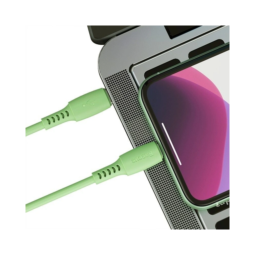 Kabel USB-C do Lightning Baseus Colourful, PD, 18W, 1.2m (zielony)