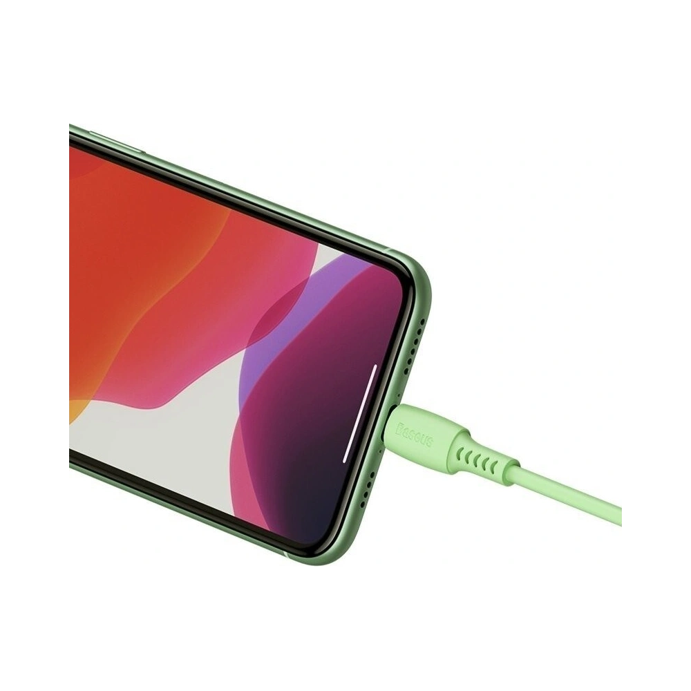 Kabel USB-C do Lightning Baseus Colourful, PD, 18W, 1.2m (zielony)