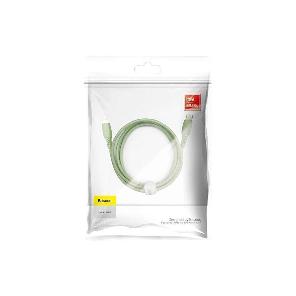 Kabel USB-C do Lightning Baseus Colourful, PD, 18W, 1.2m (zielony)