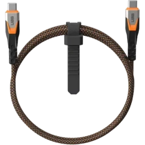 Kup Kabel UAG Urban Armor Gear SRGE USB-C / USB-C, USB 3.2 Gen2 240W, 20Gbps, 75cm (black/orange) - UAG1444 - {ean13} - Sklep Home Screen