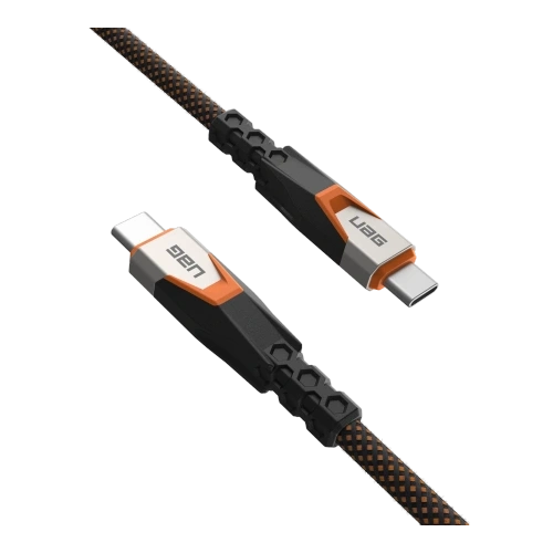 Kup Kabel UAG Urban Armor Gear SRGE USB-C / USB-C, USB 3.2 Gen2 240W, 20Gbps, 75cm (černá/oranžová) - UAG1444 - {ean13} - Sklep Home Screen