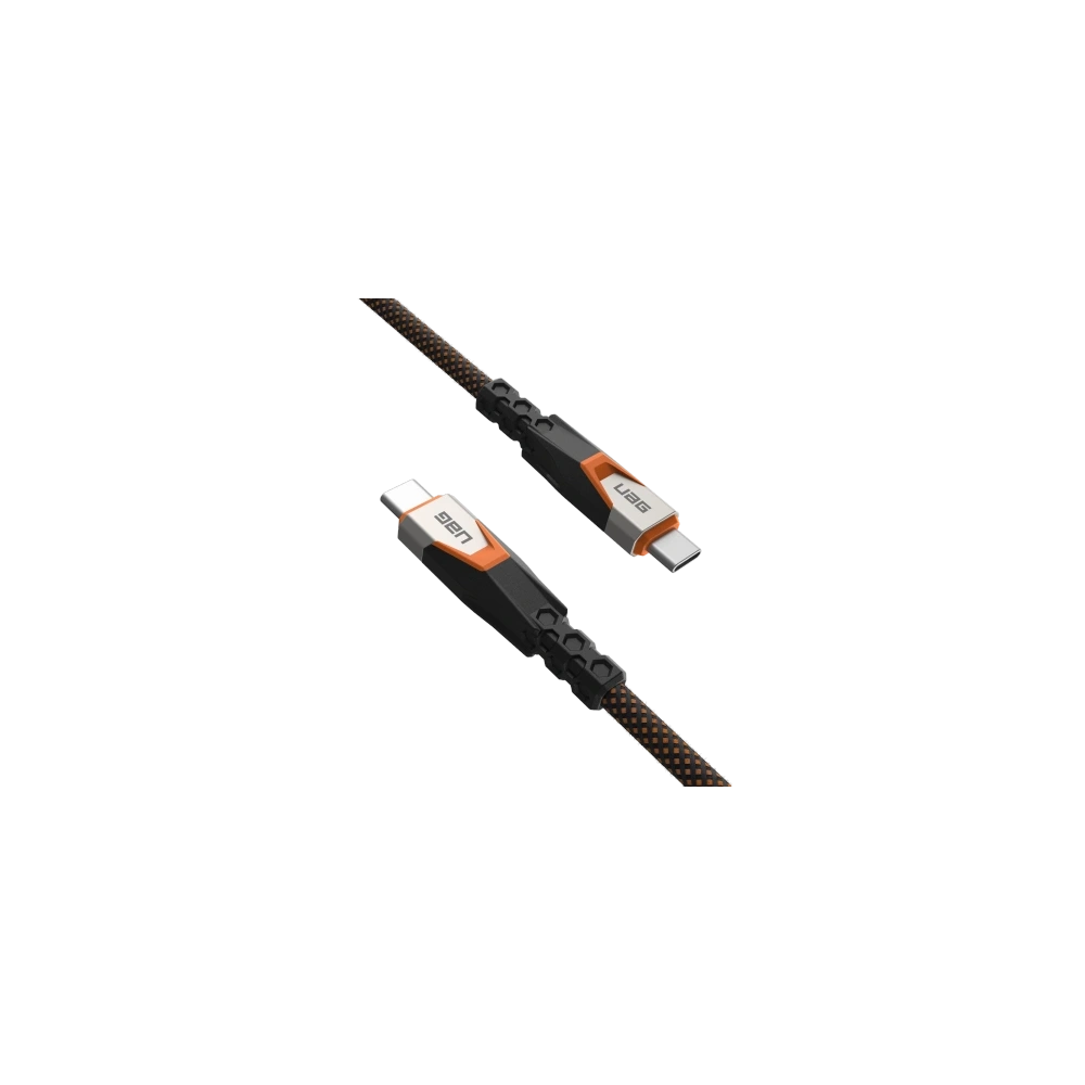 Kabel UAG Urban Armor Gear SRGE USB-C / USB-C, USB 3.2 Gen2 240W, 20Gbps, 75cm (black/orange)