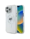 Karl Lagerfeld KLHMP16LHLSCHH Apple iPhone 16 Pro hardcase IML Metal Choupette Head MagSafe white