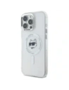 Buy Karl Lagerfeld KLHMP16LHLSCHH Apple iPhone 16 Pro hardcase IML Metal Choupette Head MagSafe white - KLD21753 - {ean13} - Home Screen Store Europe