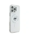 Buy Karl Lagerfeld KLHMP16LHLSCHH Apple iPhone 16 Pro hardcase IML Metal Choupette Head MagSafe white - KLD21753 - {ean13} - Home Screen Store Europe