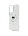Buy Karl Lagerfeld KLHMP16LHLSCHH Apple iPhone 16 Pro hardcase IML Metal Choupette Head MagSafe white - KLD21753 - {ean13} - Home Screen Store Europe