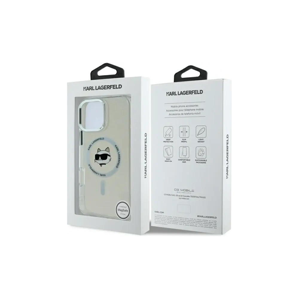 Etui Karl Lagerfeld KLHMP16LHLSCHH Apple iPhone 16 Pro hardcase IML Metal Choupette Head MagSafe biały/white
