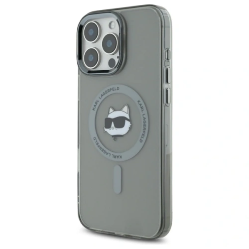 Buy Karl Lagerfeld KLHMP16LHLSCHK Apple iPhone 16 Pro hardcase IML Metal Choupette Head MagSafe black - KLD21754 - {ean13} - Home Screen Store Europe
