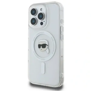Kup Karl Lagerfeld KLHMP16LHLSKIH Apple iPhone 16 Pro Hardcase IML Metal Karl Head MagSafe weiß - KLD21755 - {ean13} - Sklep Home Screen