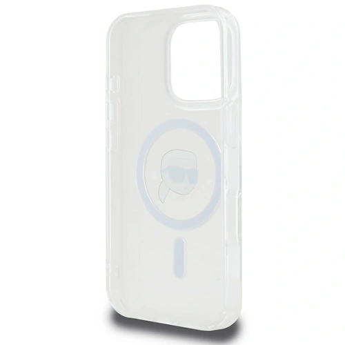 Buy Karl Lagerfeld KLHMP16LHLSKIH Apple iPhone 16 Pro hardcase IML Metal Karl Head MagSafe white - KLD21755 - {ean13} - Home Screen Store Europe
