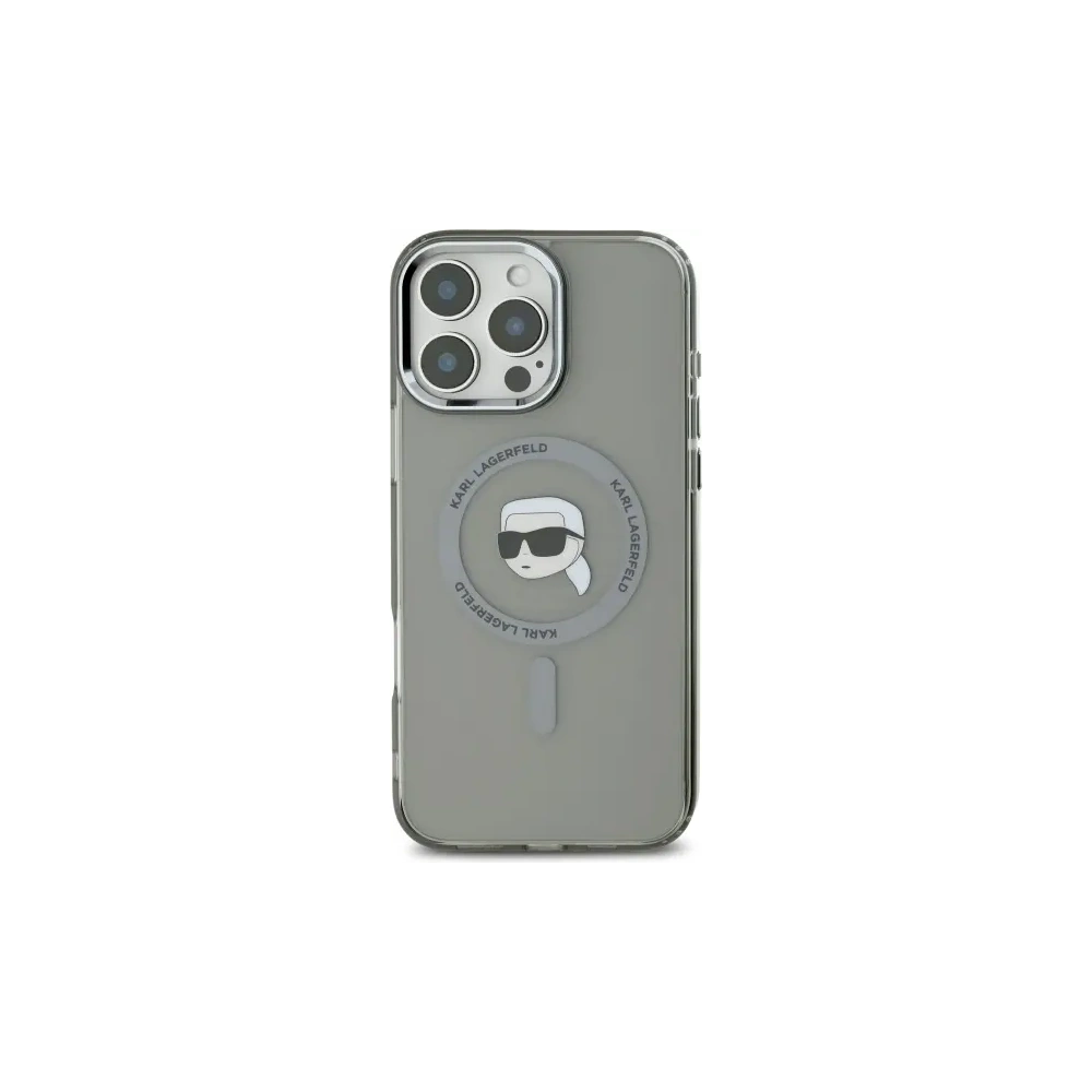 Etui Karl Lagerfeld KLHMP16LHLSKIK Apple iPhone 16 Pro hardcase IML Metal Karl Head MagSafe czarny/black