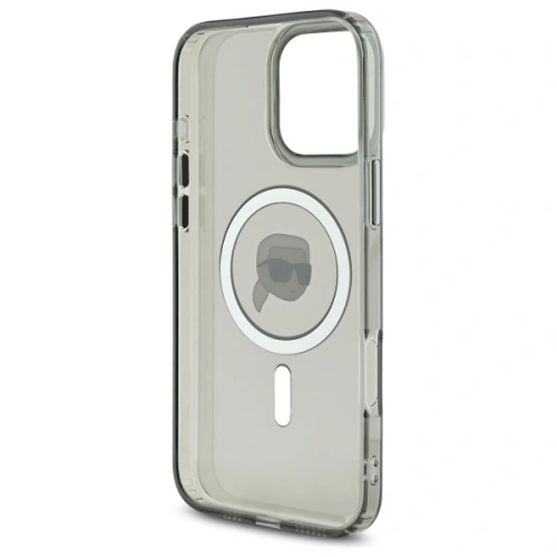 Buy Karl Lagerfeld KLHMP16LHLSKIK Apple iPhone 16 Pro hardcase IML Metal Karl Head MagSafe black - KLD21756 - {ean13} - Home Screen Store Europe
