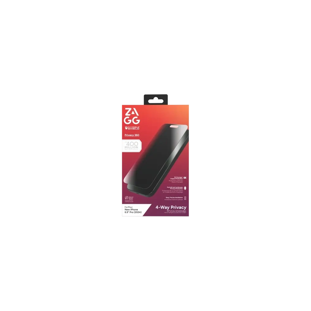 Szkło prywatyzujące ZAGG InvisibleShield Glass Elite Privacy 360 Apple iPhone 16 Pro Max