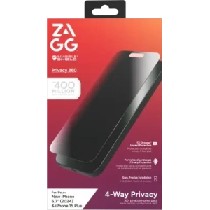 Kup Szkło prywatyzujące ZAGG InvisibleShield Glass Elite Privacy 360 Apple iPhone 15 Plus / 16 Plus - ZAG157 - {ean13} - Sklep Home Screen