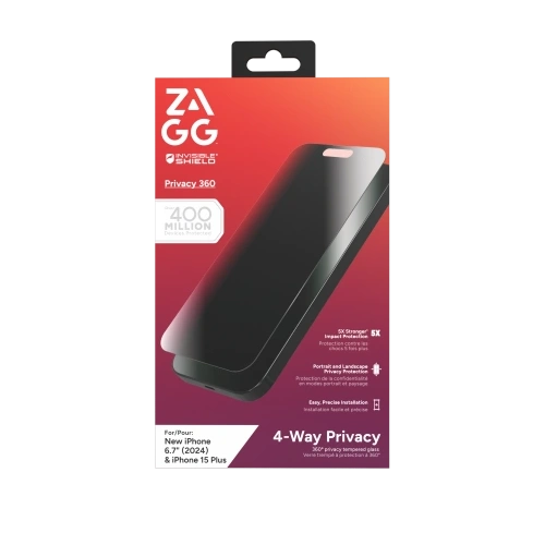 Kup ZAGG InvisibleShield Glass Elite Privacy 360 Apple iPhone 15 Plus / 16 Plus - ZAG157 - {ean13} - Sklep Home Screen