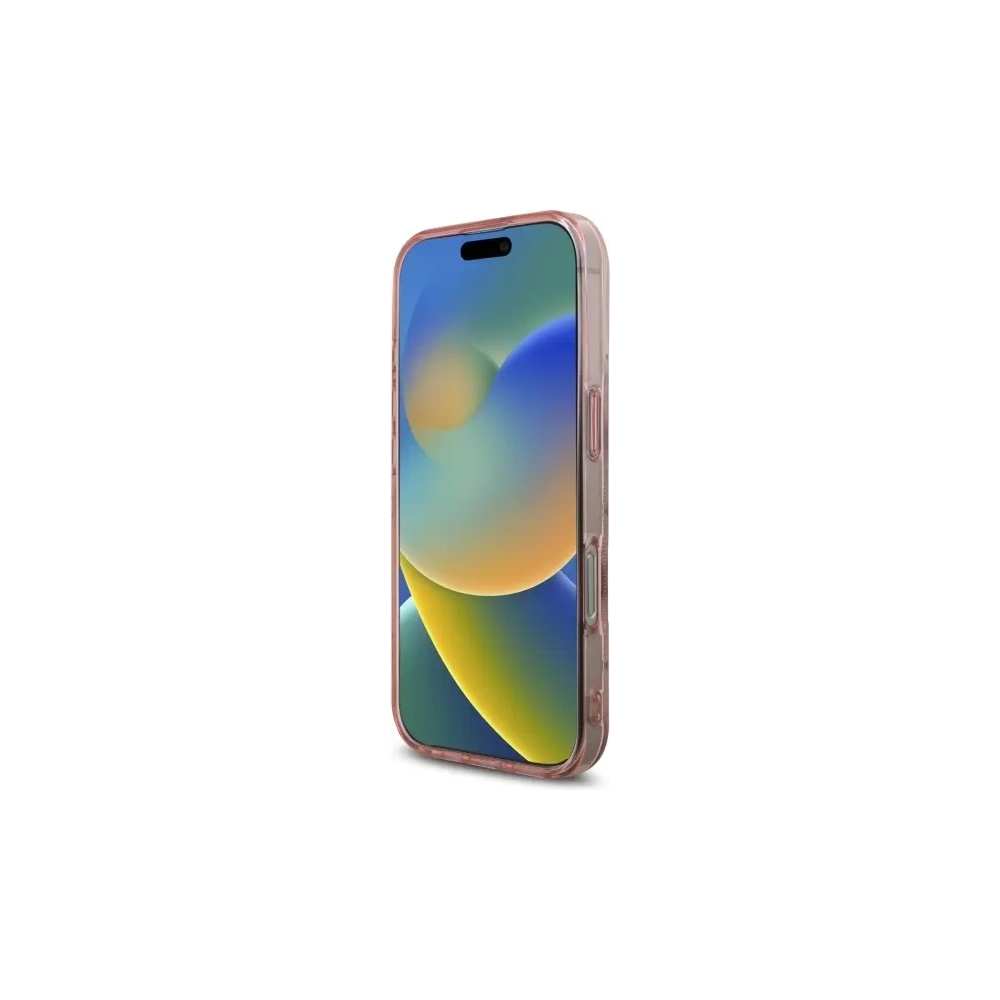 Etui Guess GUHMP16LH4PYEEP Apple iPhone 16 Pro hardcase IML Peony On 4G Background MagSafe różowy/pink