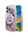 Buy Guess GUHMP16LLFMWTP AppleiPhone 16 Pro hardcase Liquid Glitter Flower MagSafe pink - GUE3654 - {ean13} - Home Screen Store Europe