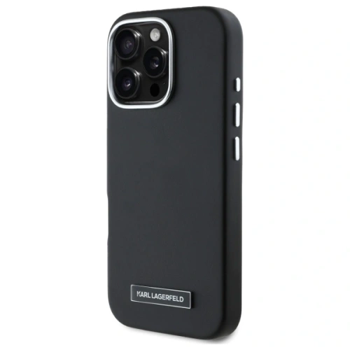 Buy Karl Lagerfeld KLHMP16LPGMSRPK Apple iPhone 16 Pro hardcase FW Metal Plate MagSafe black - KLD21757 - {ean13} - Home Screen Store Europe